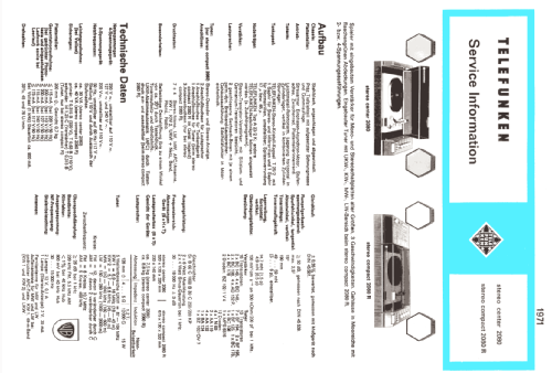 Stereo Compact 2080R; Telefunken (ID = 466536) Radio