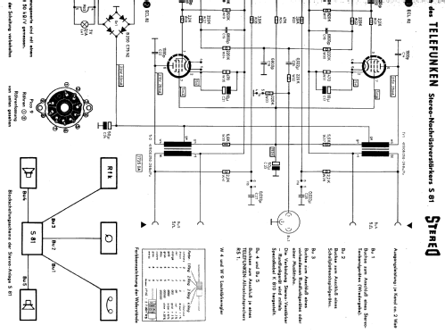 Stereo-Nachrüstverstärker S81; Telefunken (ID = 32998) Ampl/Mixer