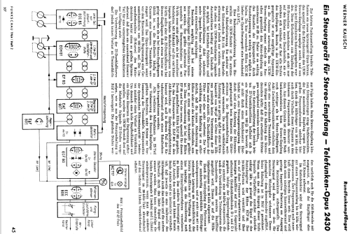 Opus 2430 Hi-Fi; Telefunken (ID = 702718) Radio