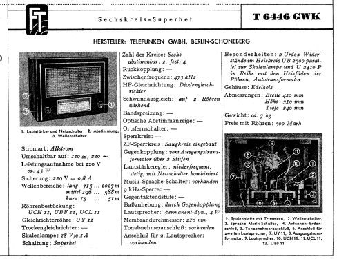 T6446GWK; Telefunken (ID = 738326) Radio