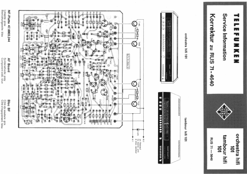 Tambour HiFi 101; Telefunken (ID = 185353) Radio