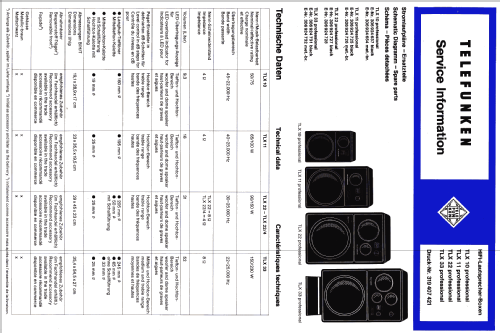 TLX-22 Professional; Telefunken (ID = 538542) Speaker-P