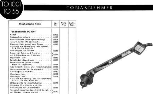 Tonabnehmer TO 1001; Telefunken (ID = 752507) Microphone/PU