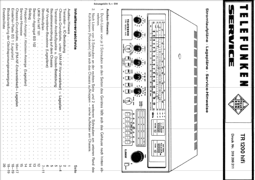 TR1200 HiFi; Telefunken (ID = 705037) Radio