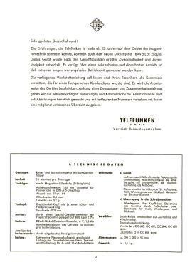 Traveller ; Telefunken (ID = 3205510) R-Player