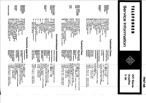 V101; Telefunken (ID = 203641) Ampl/Mixer
