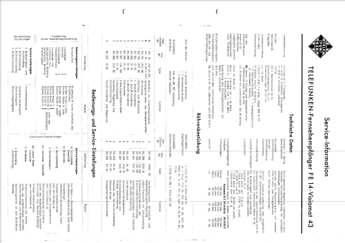 Visiomat 43T FE14; Telefunken (ID = 122711) Television