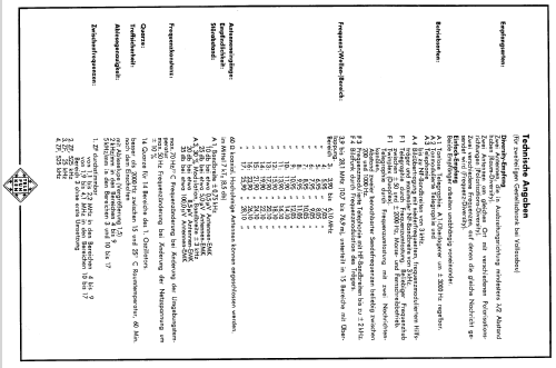 Weitverkehr-Empfangsanlage TRANSRADIO III ESt 305 Kw; Telefunken (ID = 1356598) Diversos