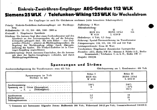 Wiking 125WLK ; Telefunken (ID = 201984) Radio