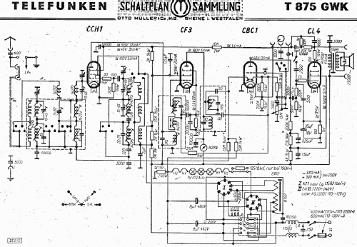 Zeesen 875GWK ; Telefunken (ID = 2866699) Radio