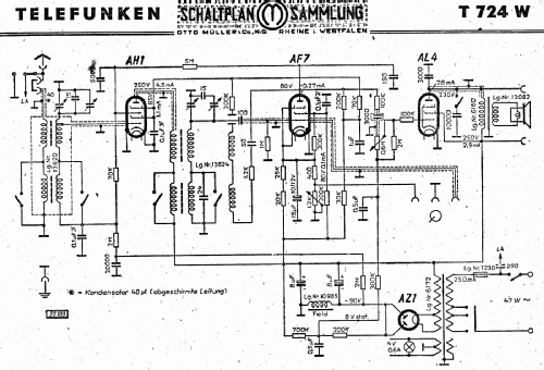 Zweikreiser 724W ; Telefunken (ID = 2872177) Radio