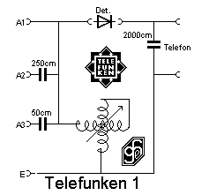 Detektor-Empfänger 1; Telefunken; Wien (ID = 21556) Galène