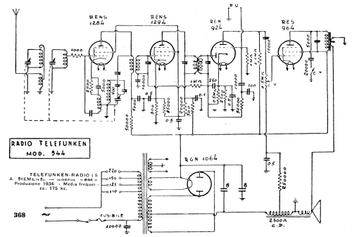 544; Telefunken Italia, (ID = 2598931) Radio