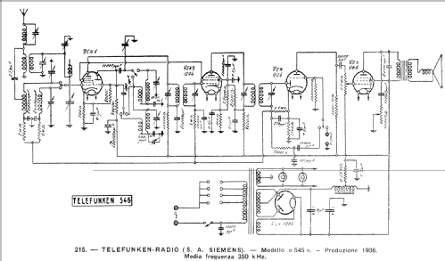 545; Telefunken Italia, (ID = 53944) Radio