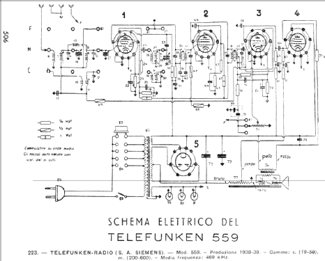 559; Telefunken Italia, (ID = 53963) Radio