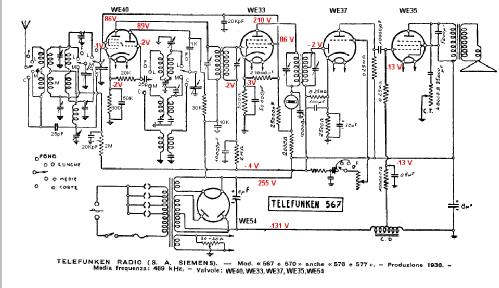 567; Telefunken Italia, (ID = 1016913) Radio