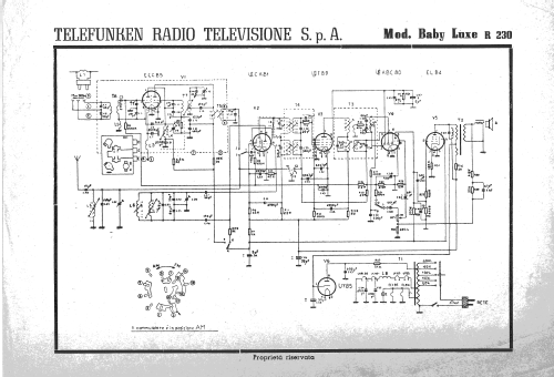 Baby Luxe R230; Telefunken Italia, (ID = 2996343) Radio