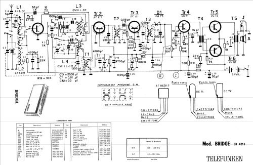 Bridge R421; Telefunken Italia, (ID = 761533) Radio