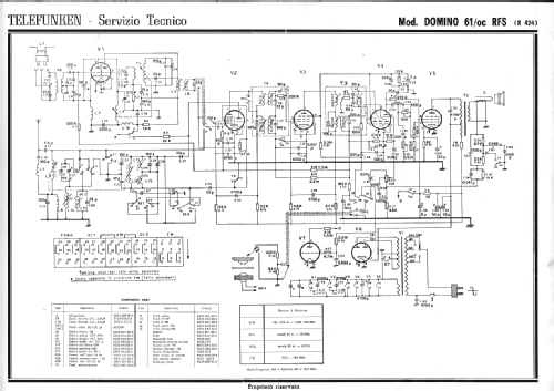 Domino 61/OC RFS R424; Telefunken Italia, (ID = 2069628) Radio