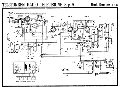 Domino R195; Telefunken Italia, (ID = 2305132) Radio
