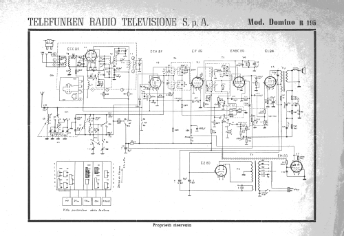 Domino R195; Telefunken Italia, (ID = 2996342) Radio