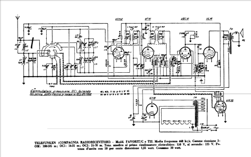 Favorit C; Telefunken Italia, (ID = 382559) Radio