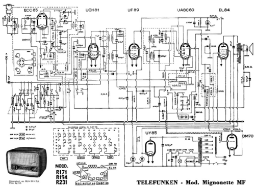 Mignonette MF R171; Telefunken Italia, (ID = 2000436) Radio
