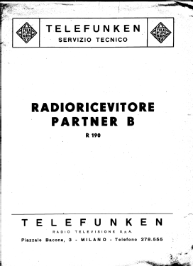 Partner B; Telefunken Italia, (ID = 2737226) Radio