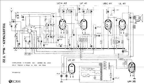 T22; Telefunken Italia, (ID = 950503) Radio