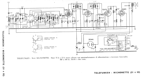 T51; Telefunken Italia, (ID = 255729) Radio