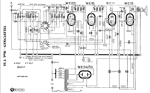 T55; Telefunken Italia, (ID = 950522) Radio