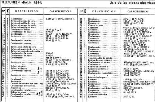 Bali 454AC; Telefunken (ID = 324952) Radio