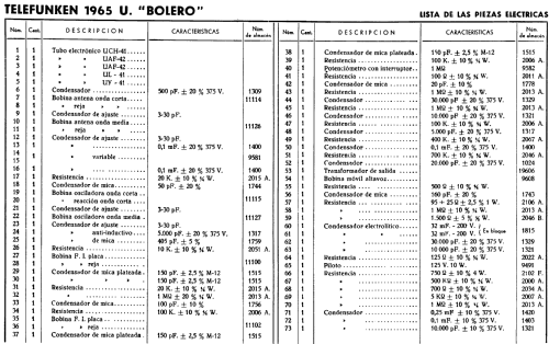 Bolero 1965-U; Telefunken (ID = 279318) Radio