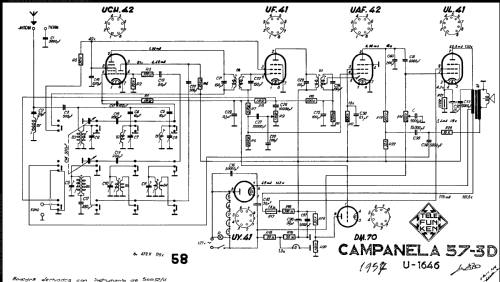 Campanela 57-3D U1646; Telefunken (ID = 561829) Radio