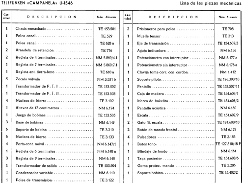 Campanela U-1546; Telefunken (ID = 279359) Radio