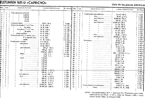 Capricho 1651-U; Telefunken (ID = 208614) Radio