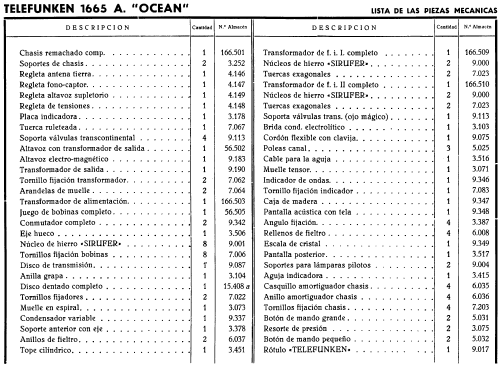 Ocean 1665A; Telefunken (ID = 272775) Radio