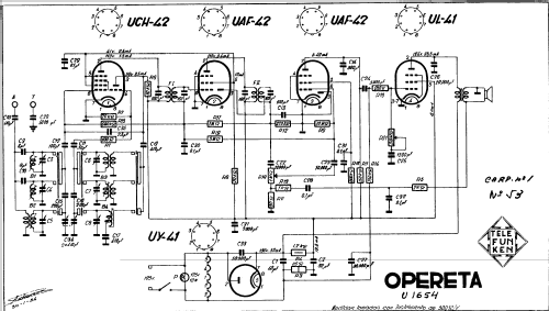 Opereta U1654; Telefunken (ID = 280156) Radio