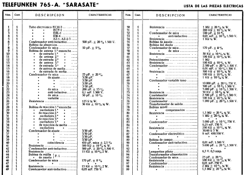 Sarasate 765A; Telefunken (ID = 320843) Radio