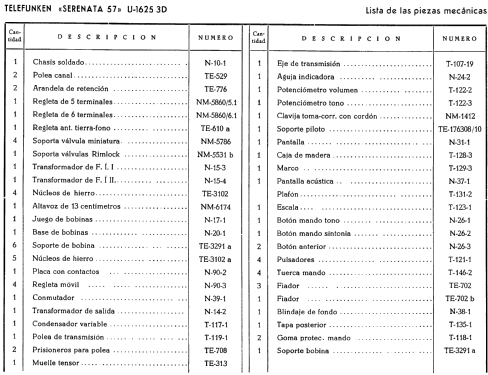 Serenata 57 3D U-1625; Telefunken (ID = 597839) Radio