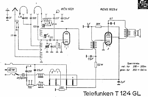 Donauland 124GL/o ; Telefunken; Wien (ID = 2637925) Radio