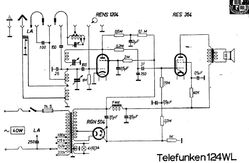 Donauland 124WL/O ; Telefunken; Wien (ID = 2637923) Radio