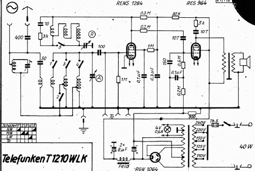 Zweier 1210WLK ; Telefunken; Wien (ID = 2903902) Radio