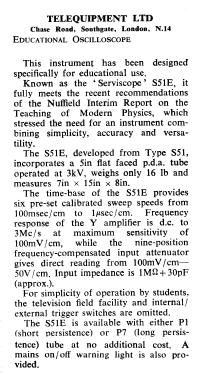 Serviscope S51E; Telequipment Ltd.; (ID = 2766704) Equipment