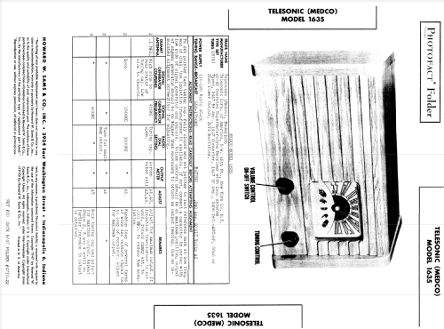 Telesonic 1635 ; Telesonic Corp. of (ID = 840410) Radio