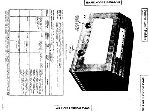 Temple E-519 ; Templetone Radio Mfg (ID = 487048) Radio