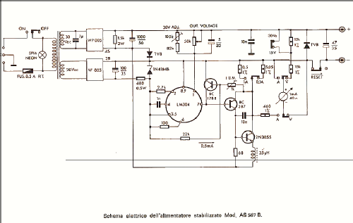 Alimentatore stabilizzato AS 567 B; TES - Tecnica (ID = 1387674) Equipment