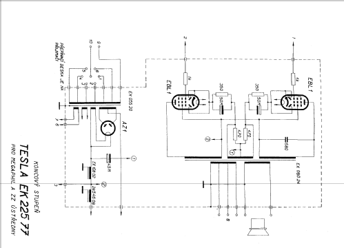 Koncovy stupen EK 225 77; Tesla; Praha, (ID = 519440) Ampl/Mixer