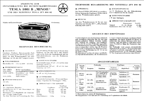 Minor 3001B; Tesla; Praha, (ID = 137665) Radio