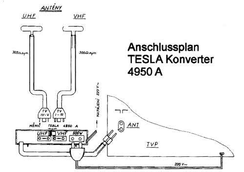 UHF Konverter 4950A; Tesla; Praha, (ID = 169746) Adapter
